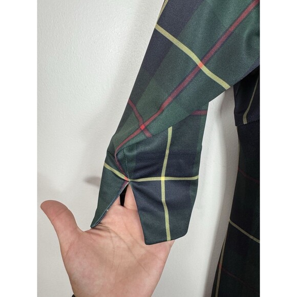 Gretchen Scott Plaidly Cooper Plaid Ruffle Neck Dress  - Women’s Small  $219 - Picture 8 of 9